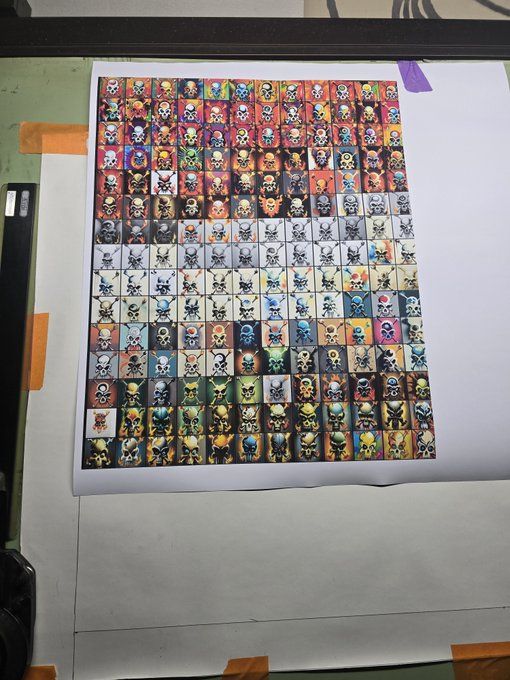 Ordinal collection poster printed in house